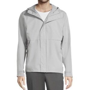 Swiss Tech Men's Light Gray Hooded Raincoat